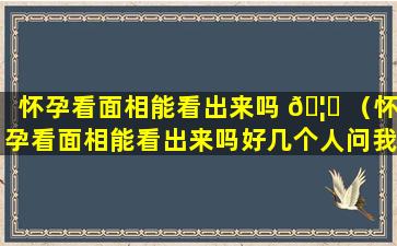 怀孕看面相能看出来吗 🦟 （怀孕看面相能看出来吗好几个人问我是男是女 🌾 ）